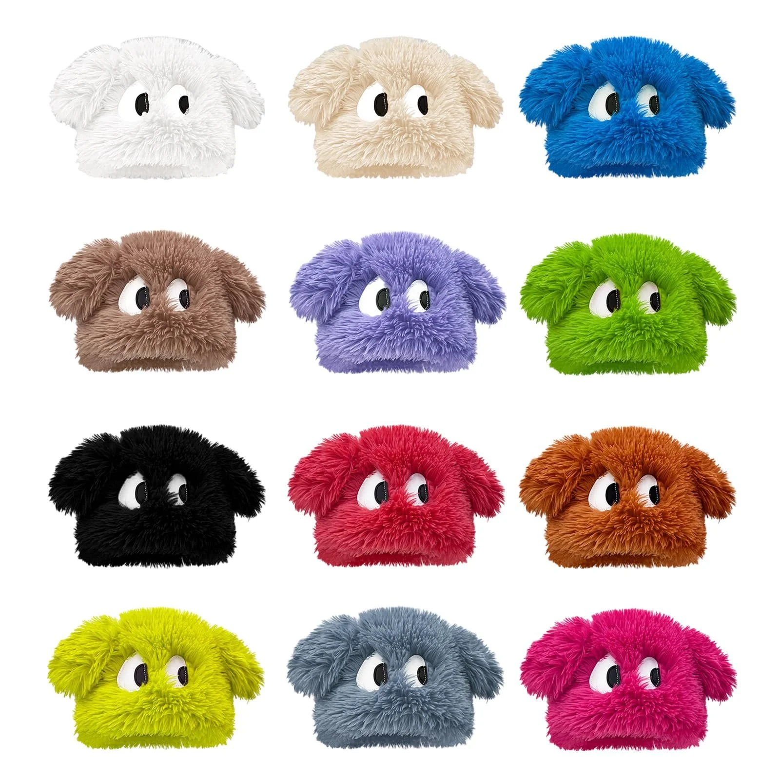 Разноцветная шапка с щенком с ушными клапанами, мультяшная шапка с ушками, однотонная зимняя плюшевая шапка для повседневной носки, пушистая шапка для женщин, фото №5 Разноцветная шапка с щенком с ушными клапанами, мультяшная шапка с ушками, однотонная зимняя плюшевая шапка для повседневной носки, пушистая шапка для женщин, фото №5
