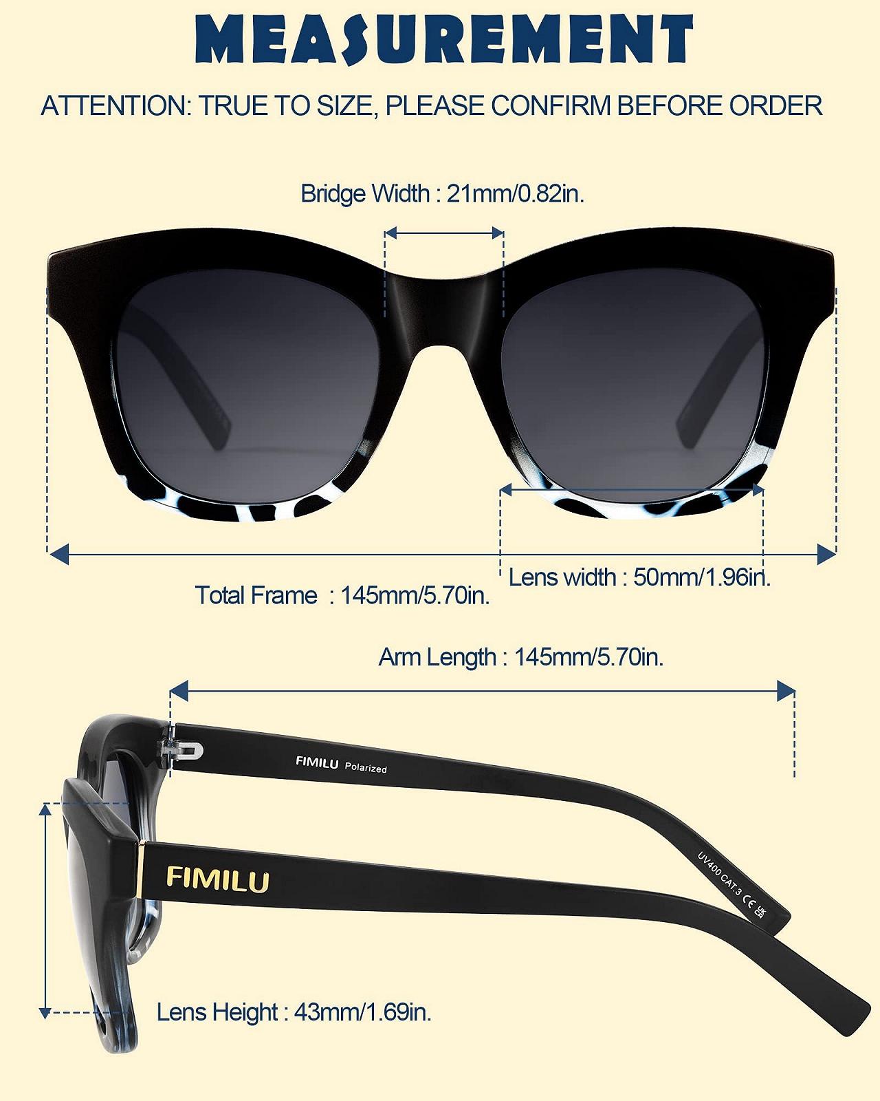 Сонцезахисні окуляри Жіночі FIMILU F7295 Поляризовані Градієнтні лінзи UV400 Захист Ретро Стиль, фото №3 Сонцезахисні окуляри Жіночі FIMILU F7295 Поляризовані Градієнтні лінзи UV400 Захист Ретро Стиль, фото №3