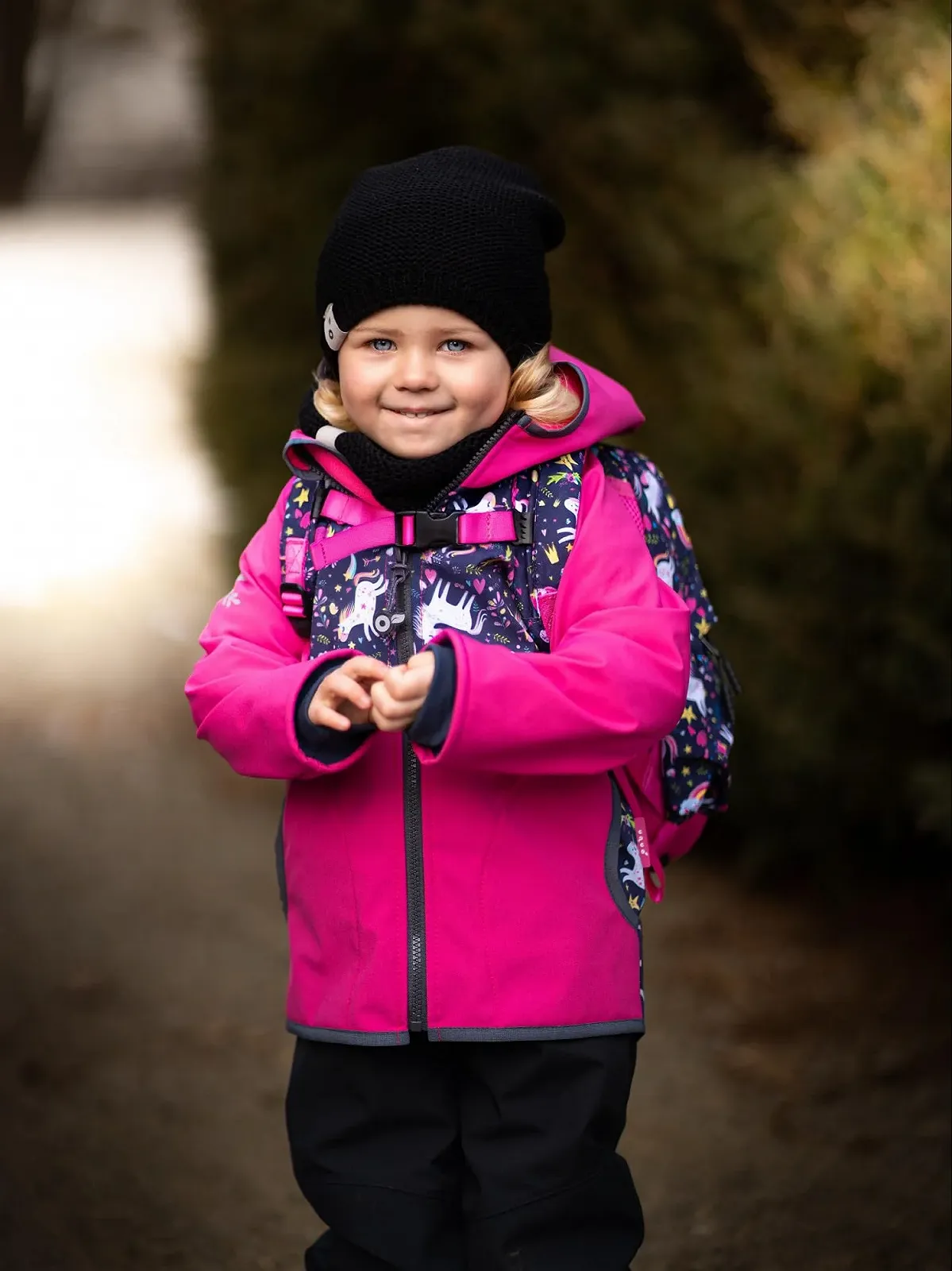 Софтшел куртка Unuo Детская с флисом Basic Фуксия Единороги, фото №7 Софтшел куртка Unuo Детская с флисом Basic Фуксия Единороги, фото №7