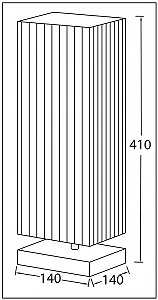 Настільна лампа Trango 2021 Design Nizza E27 Квадратна дерев'яна основа 41 см Чорна synthetic.ua - Фото 1