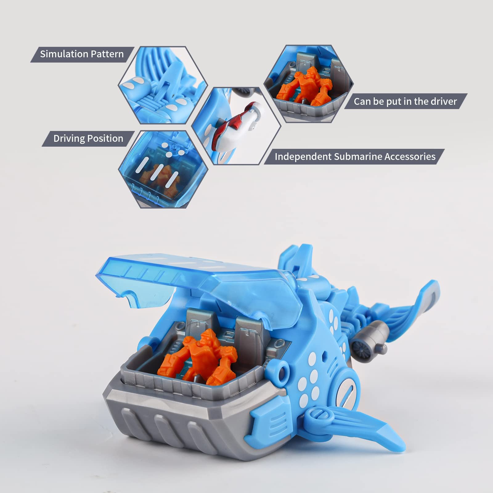 Трансформер 52TOYS Beastbox Rhincodon, китова акула, модель, різнокольоровий, фото №3