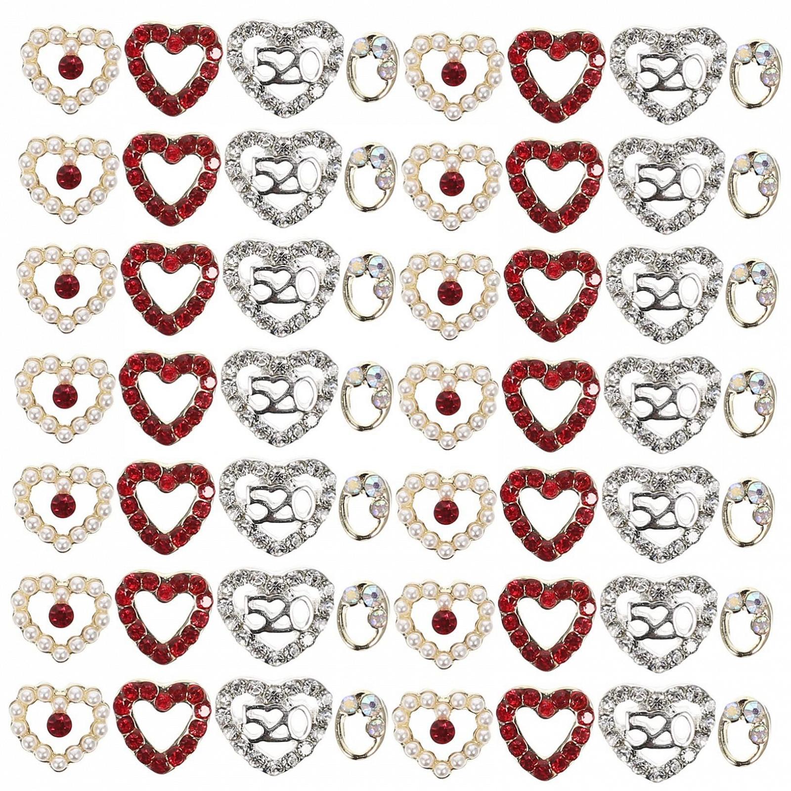 Украшения для ногтей в форме сердца Healvian, 40 шт., фото №1