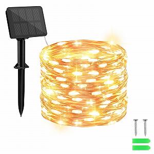 Гирлянда Cshare Solar 10 м 100 LED Медный провод Теплый белый - Фото 1