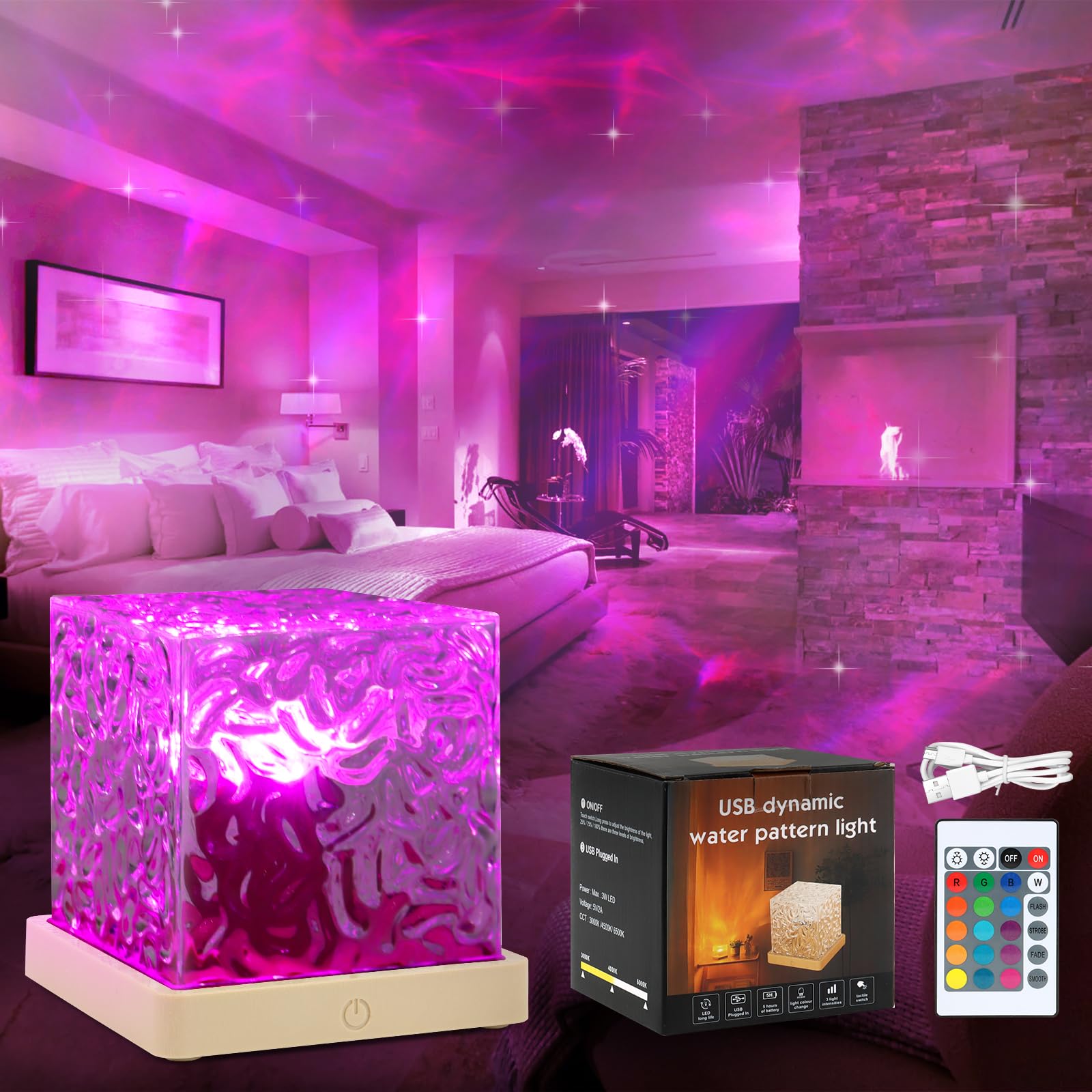 Проектор MXTIMWAN LED Зоряне Небо Діти RGB 3D Північне Сяйво 16 Ефектів освітлення Пульт Дистанційного Управління, фото №1
