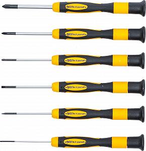 Набір прецизійних викруток Kraftmann 35807 Slotted/Phillips 6 шт Black/Yellow ціна на synthetic.ua - Фото 1 Набір прецизійних викруток Kraftmann 35807 Slotted/Phillips 6 шт Black/Yellow synthetic.ua - Фото 1