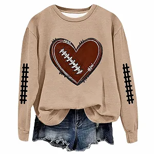 Женский Пуловер с принтом "Mom" и "Game Day" для женщин Графика Футбольный сезон Буква Y2K Футбольный болельщик Gameday Круглый вырез Длинный рукав Атлетический - Фото 1