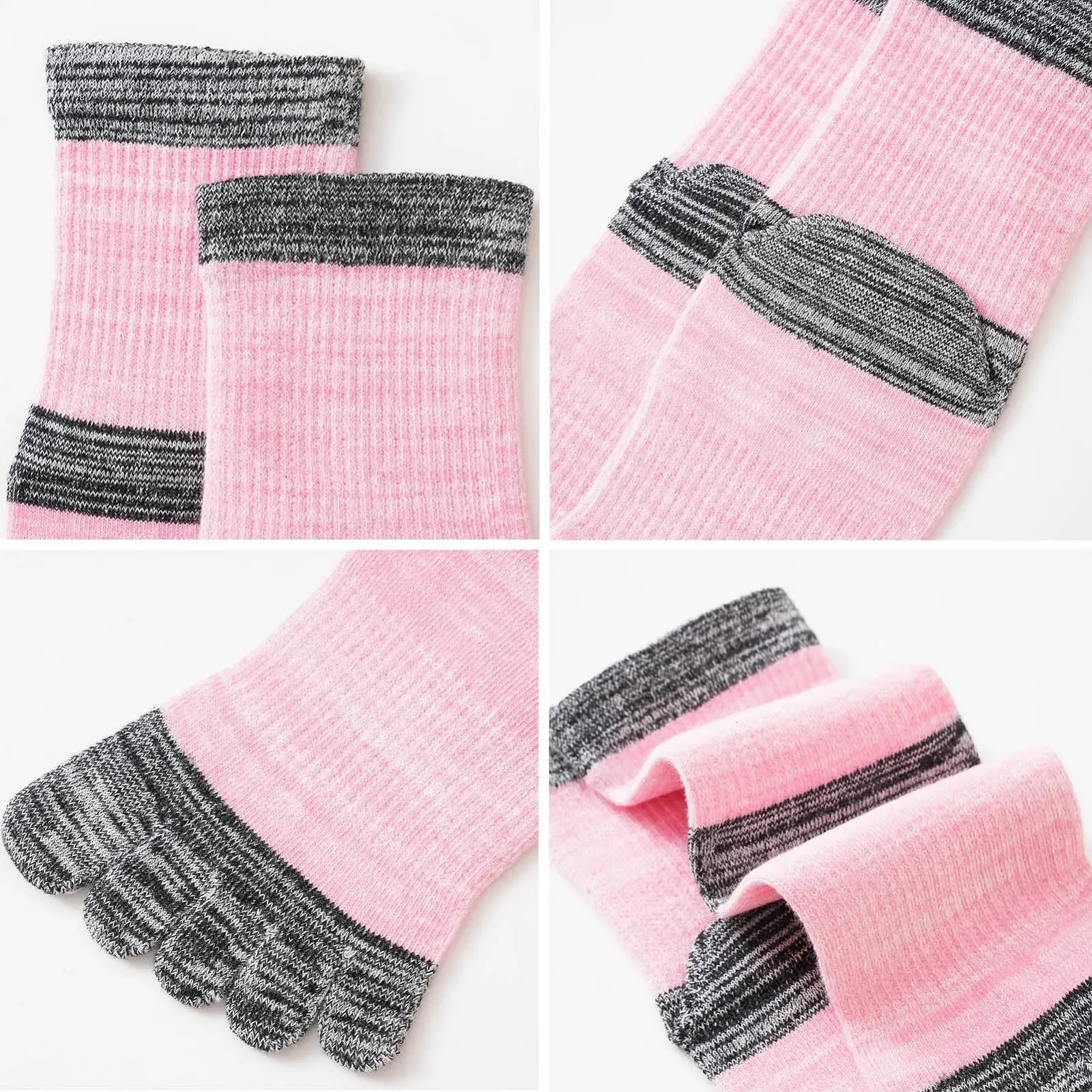 Шкарпетки для бігу жіночі, бавовняні шкарпетки з п'ятьма пальцями, 5 пар, фото №5 Шкарпетки для бігу жіночі, бавовняні шкарпетки з п'ятьма пальцями, 5 пар, фото №5