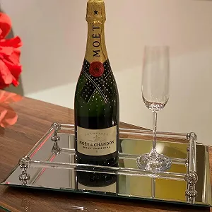 Прямоугольный Зеркальный Поднос с Элегантной Рамой synthetic.ua - Фото 1