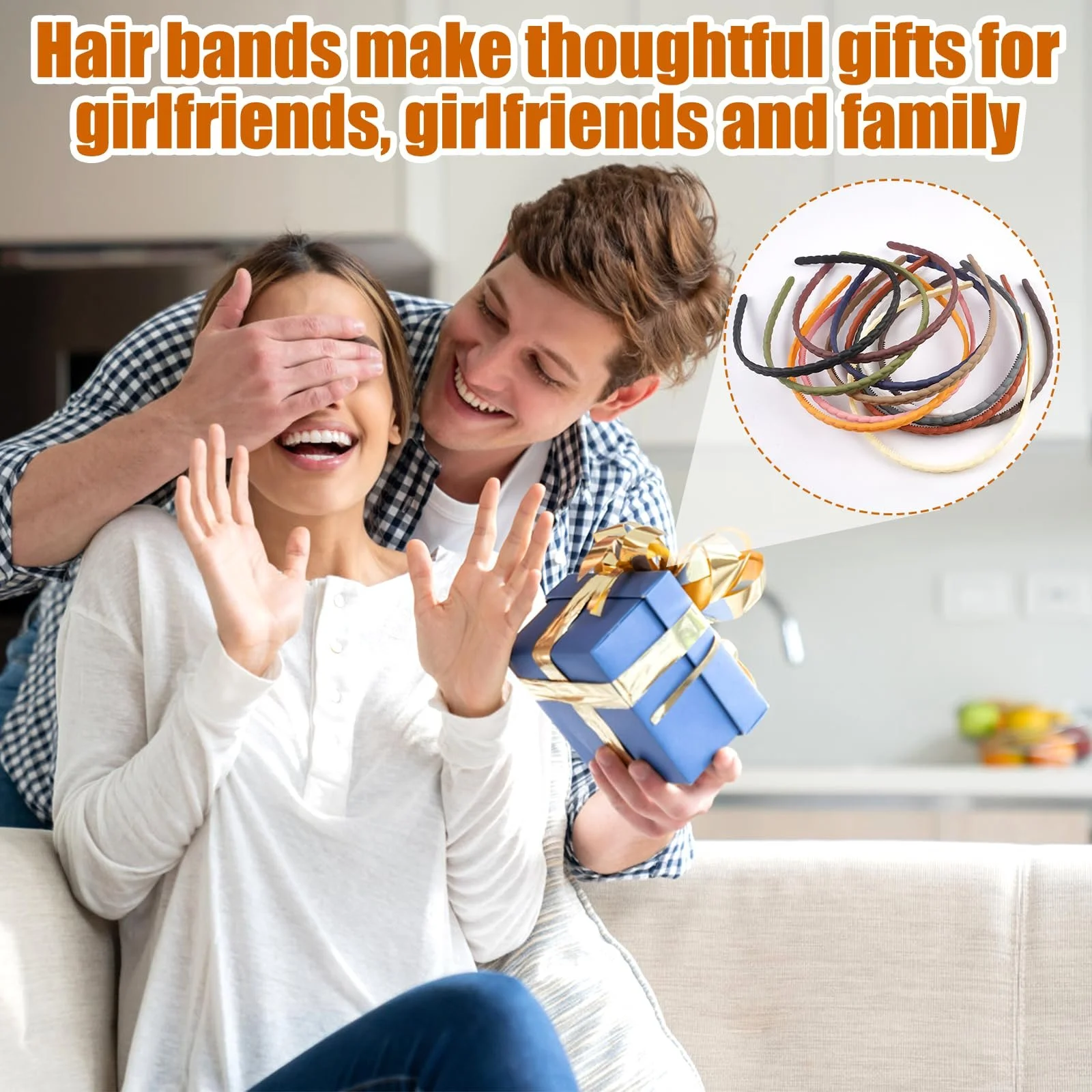 Обруч для волосся Тонкий 6 мм, набір 12 кольорів, фото №7