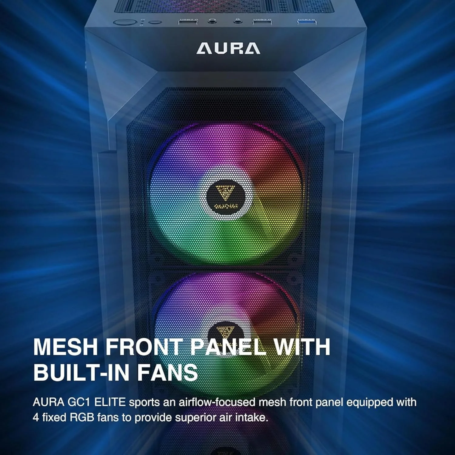 Корпус для ПК GAMDIAS ATX ARGB Чорний, фото №5