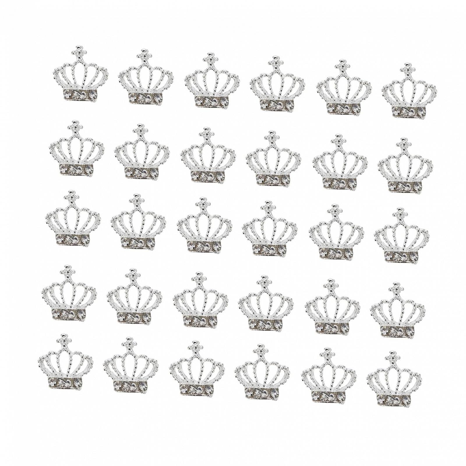 Стрази для нігтів Серце MERRYHAPY 30 шт Сріблястий, фото №1