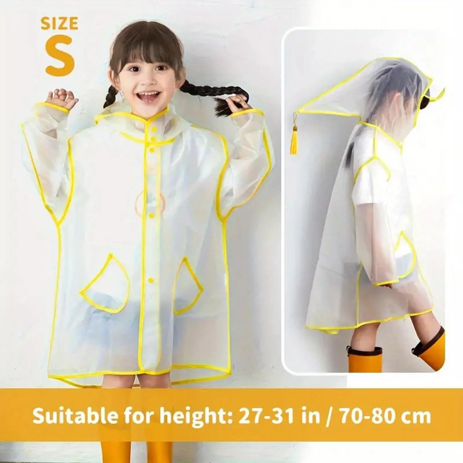 Дощовик Дитячий водонепроникний прозорий, фото №2