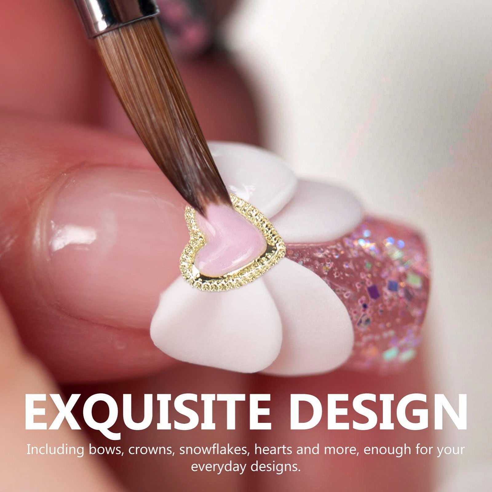 Стрази для нігтів Прикраса для нігтів Серце зі сплаву SOLUSTRE 60 штук, фото №3