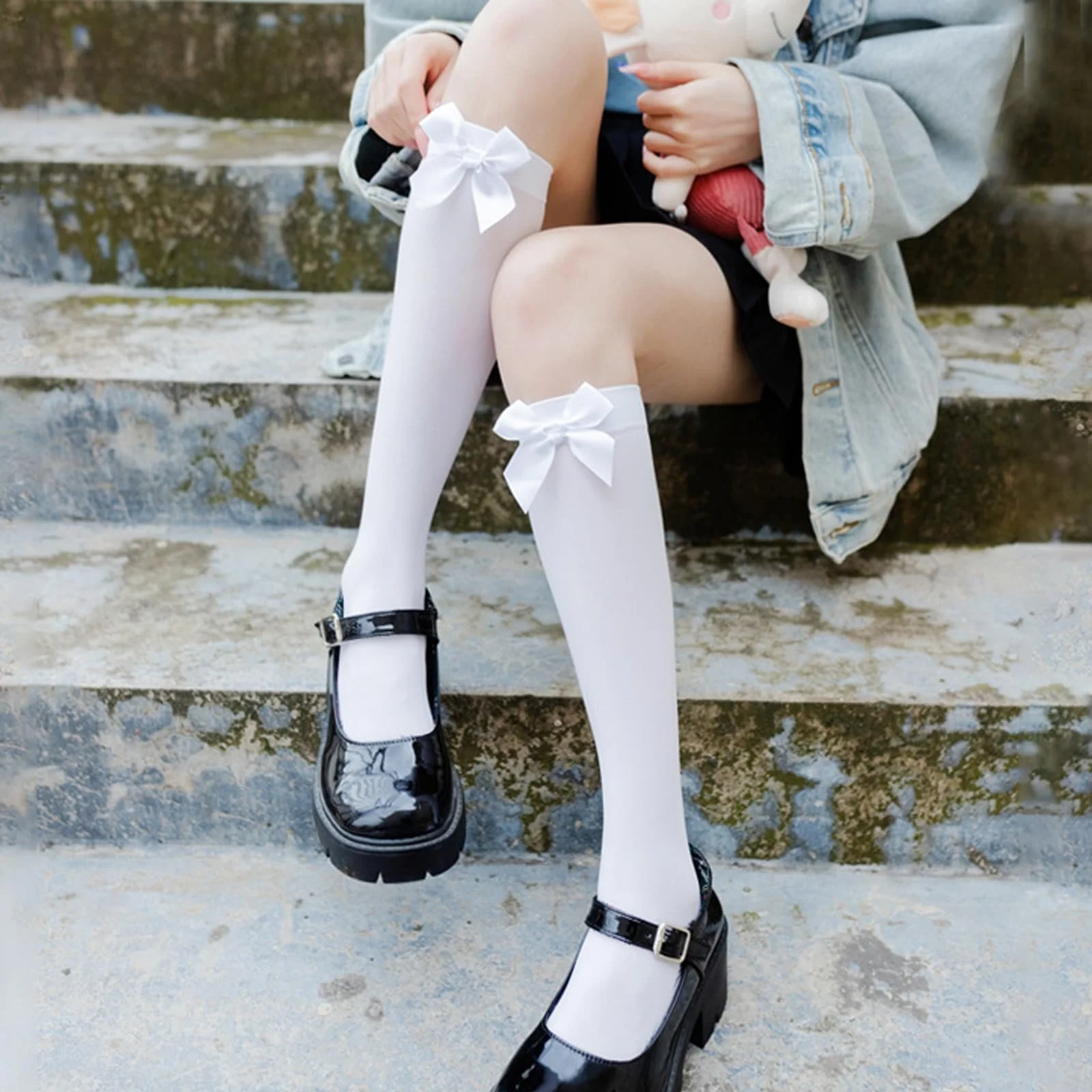 Комплект з 2 жіночих гольфів, Білий, фото №6