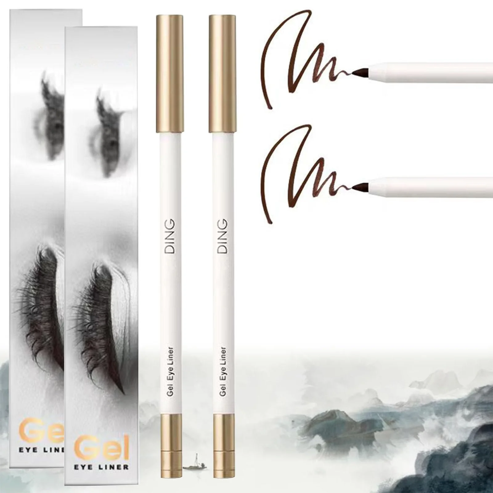 Карандаш для глаз Ifordmedia Водостойкий Стойкий Коричневый (2 шт), фото №1 Карандаш для глаз Ifordmedia Водостойкий Стойкий Коричневый (2 шт), фото №1