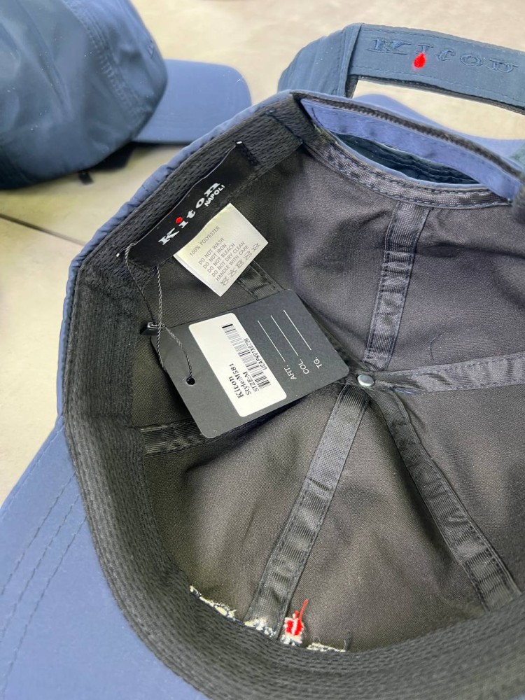 Кепка Kiton темно-синя лого посередині gu602, фото №7