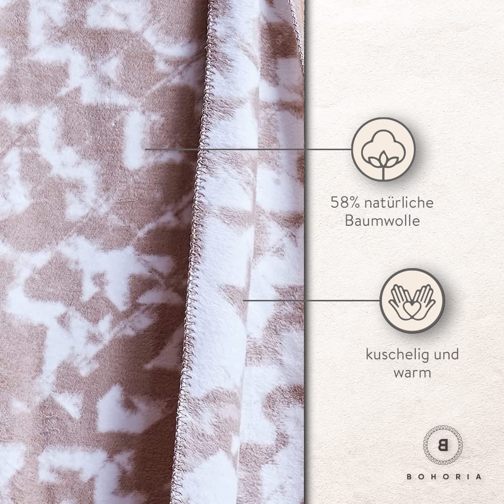 Покривало BOHORIA Cosy Cotton Cuddly, 150 x 200 см, Пухнаста зимова Покривало для дивана, крісла та ліжка, фото №8