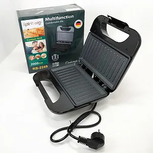 Гриль прижимной Rainberg RB-2249, домашний для шаурмы электрогриль стейков 1800 Вт - Фото 1