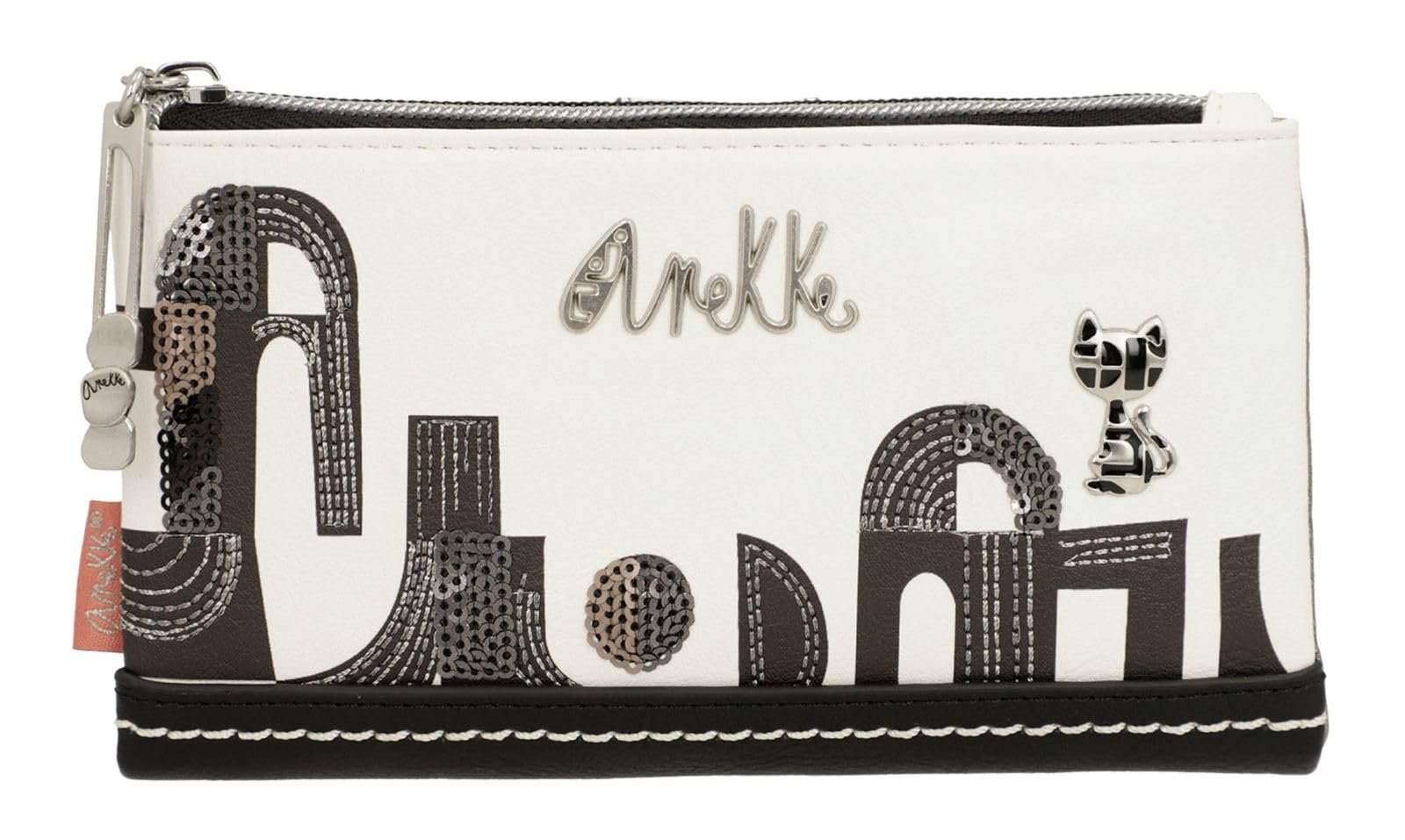 Кошелек Anekke Peace & Love Nature Sixties RFID L Черно-белый, Черно-белый, Классический, фото №1