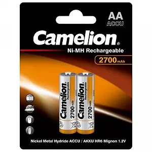 Аккумулятор Camelion AA 2700 mAh Ni-MH 2 R6-2BL (NH-AA2700BP2) - Фото 1