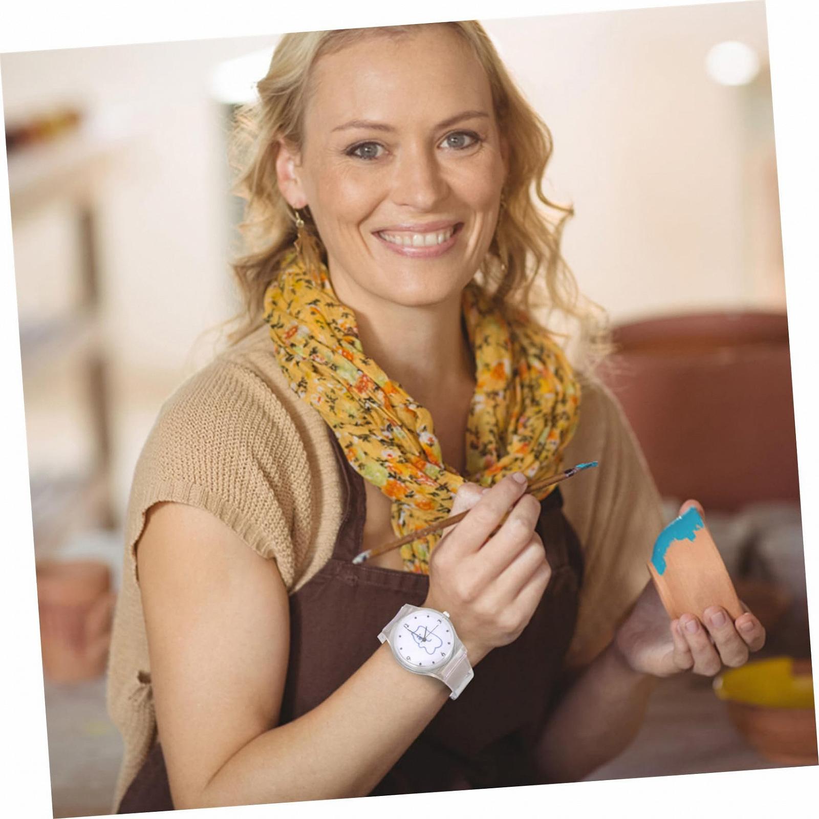 Годинник жіночий PartyKindom Кварцовий Прозорий Силіконовий ремінець, фото №5 Годинник жіночий PartyKindom Кварцовий Прозорий Силіконовий ремінець, фото №5