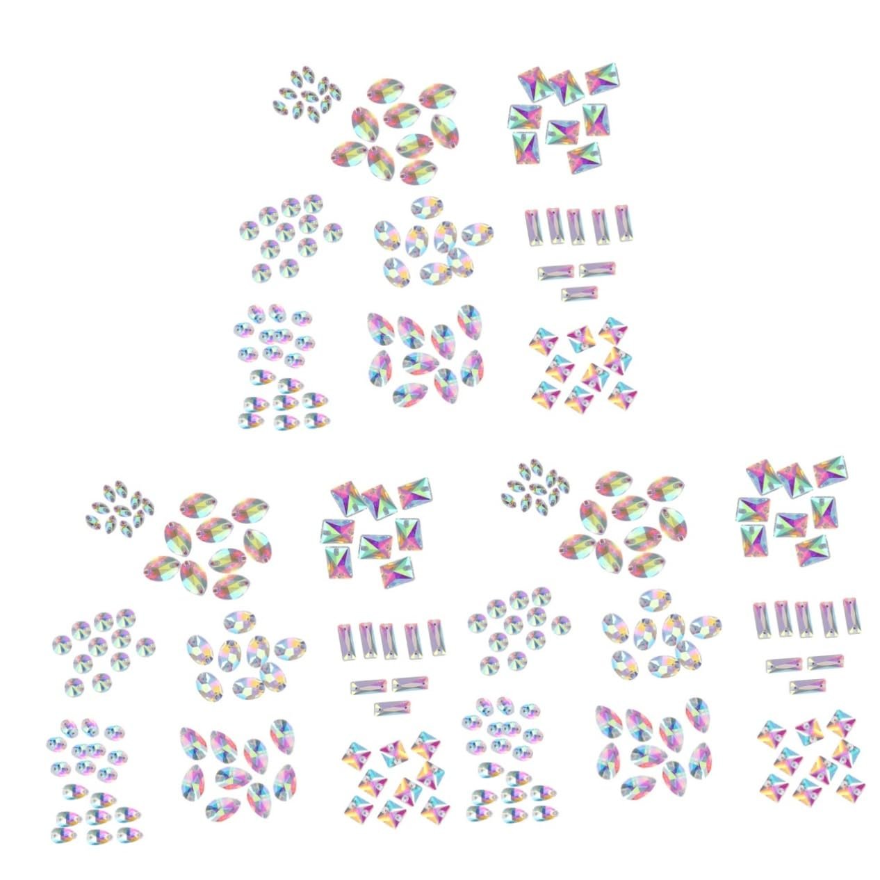 Стразы Operitacx AB Стекло, разноцветные, 300 шт, фото №1