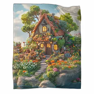 Плед Sea Hut Мікрофібра Фліс М'який Теплий Скандинавський Сталь 3D - Фото 1