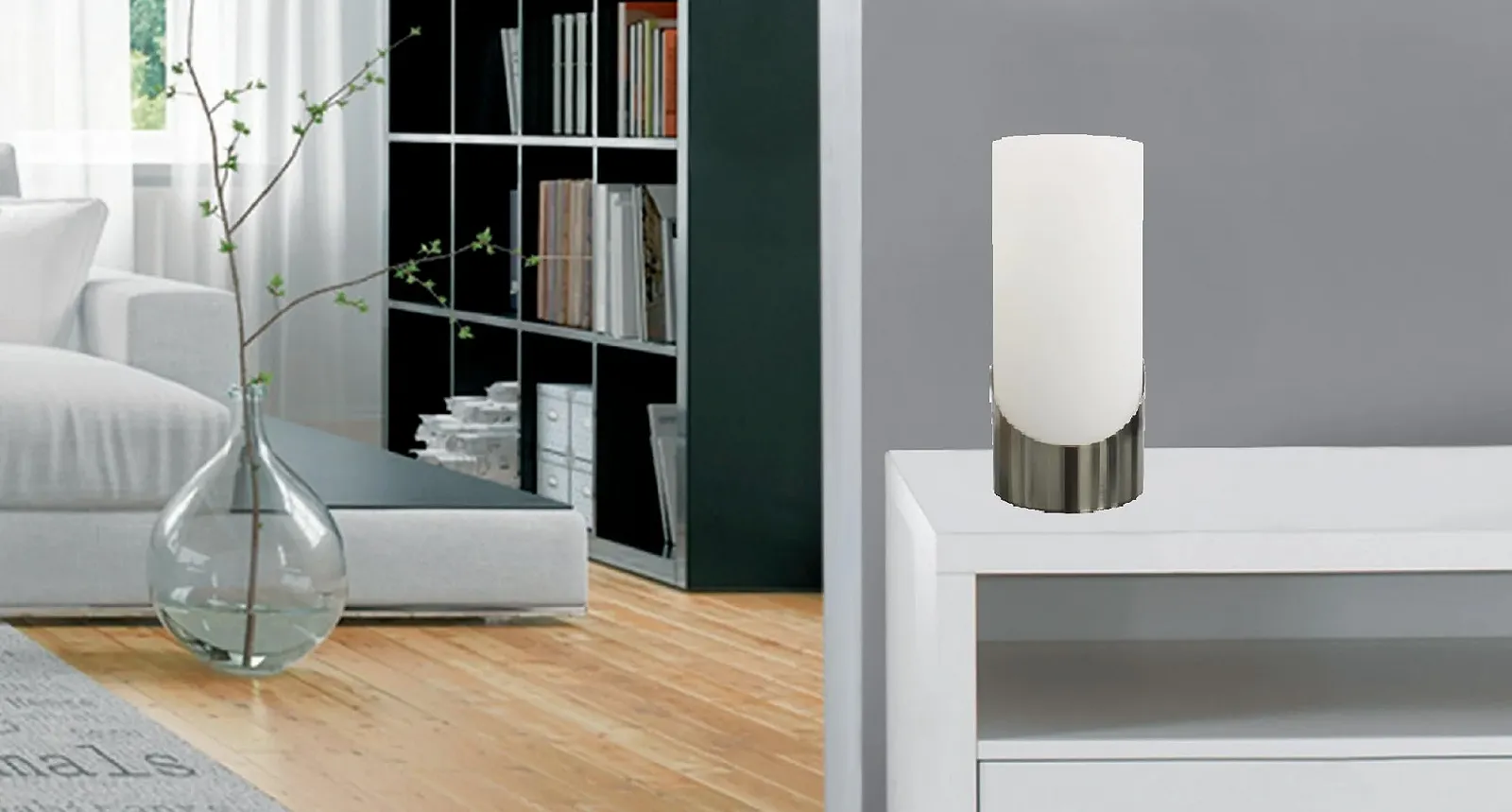 Настільна лампа Trango Andrea 2017-02 LED E14 3000 K Glass White, фото №1