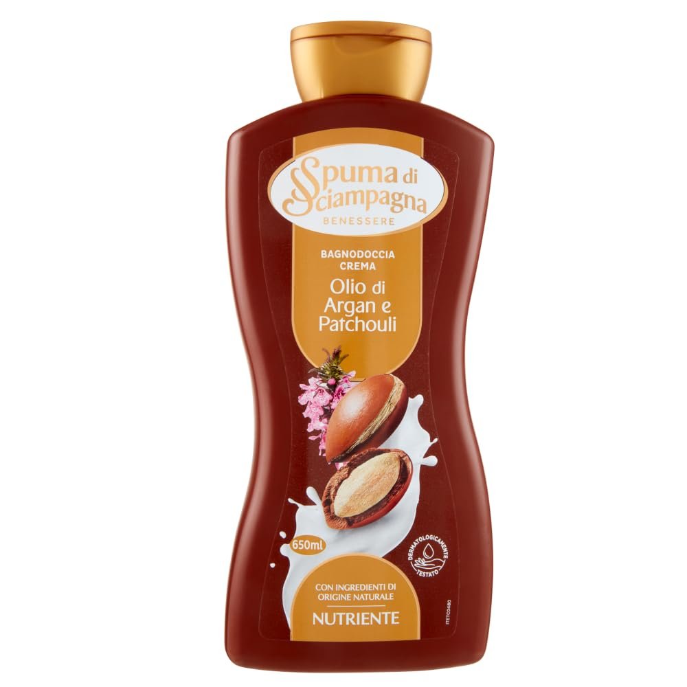 Гель для душу Spuma di Sciampagna Bagnodoccia Crema Nutriente з олією аргани та пачулі 4 х 650 мл, фото №2