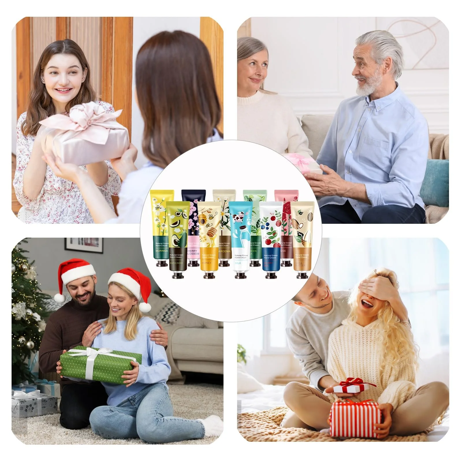Крем для рук Міні Набір з 10 різдвяних подарунків Зволожуючий крем для рук і ніг, фото №7