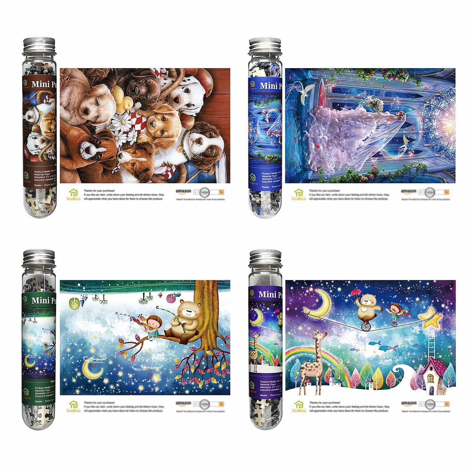 Набір міні-пазлів Micro Jigsaw Puzzles 4 шт. по 150 елементів 15х10 см, фото №2