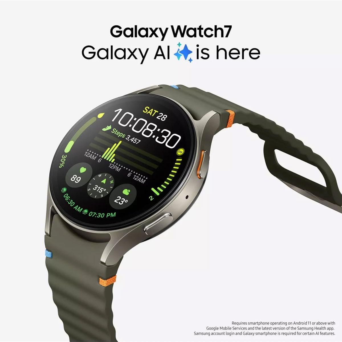 Смарт-годинник Samsung Galaxy Watch 7 L305 40 мм LTE, зелений, фото №6