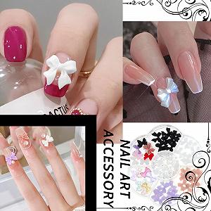 3D Бантики для ногтей Стразы для ногтей Хрустальные наклейки для ногтей Бриллиантовые камни для ногтей DIY украшения synthetic.ua - Фото 1