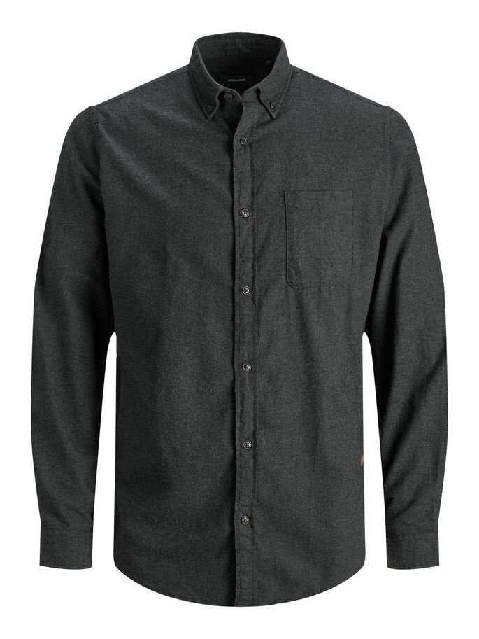 Рубашка Jack&Jones CLASSIC HEATHER L/S STS 12189760 Slim Fit Tёмно-серый, фото №5