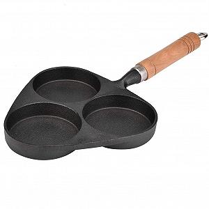 Сковорідка Zerodis Mini Egg 3 Shapes Cast Iron Чорний - Фото 1