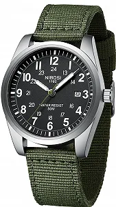 Аналоговые кварцевые часы NIBOSI Зеленый - Фото 1