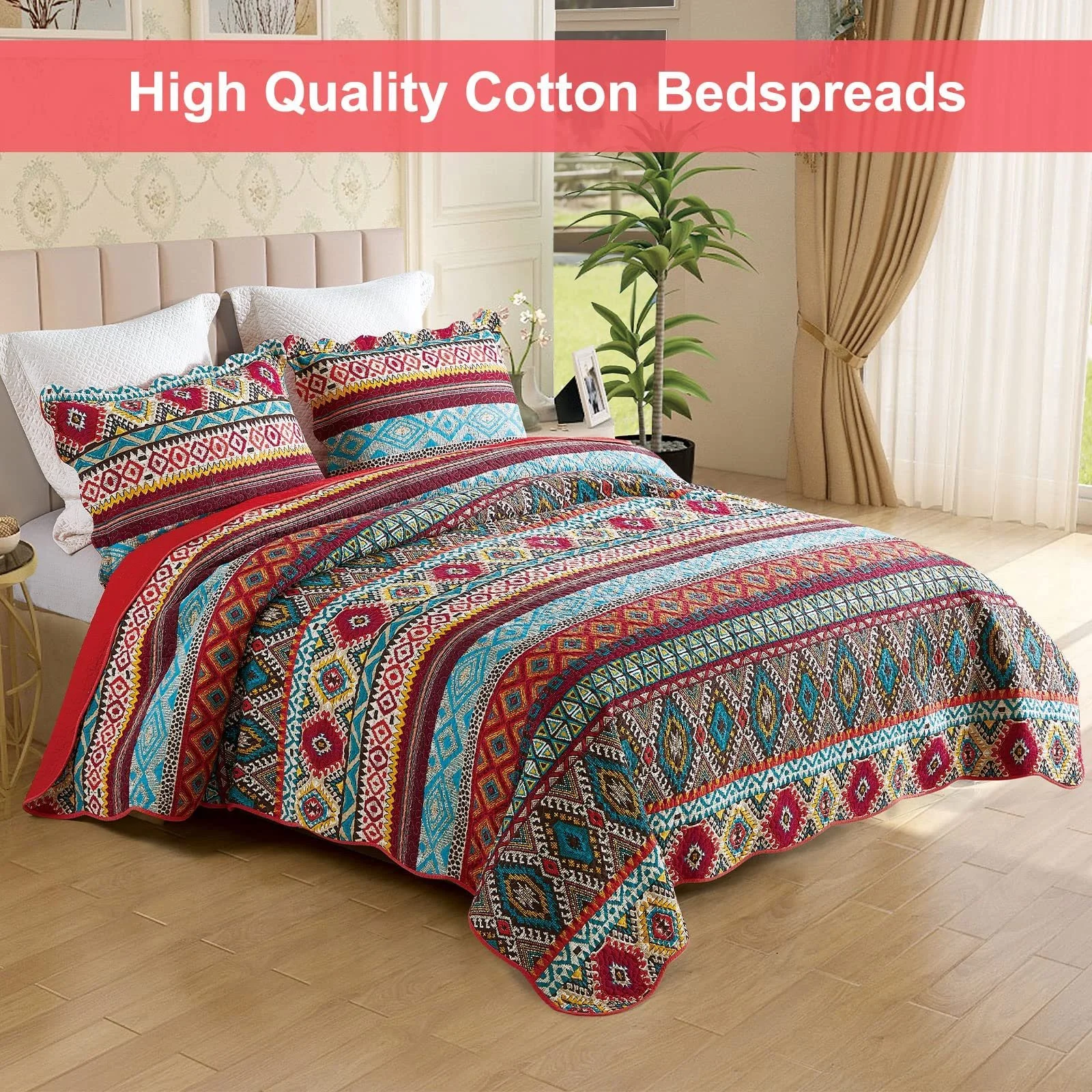 Покрывало Qucover Хлопок 140 x 200 см Красочное для односпальной кровати, дивана, фото №7 Покрывало Qucover Хлопок 140 x 200 см Красочное для односпальной кровати, дивана, фото №7