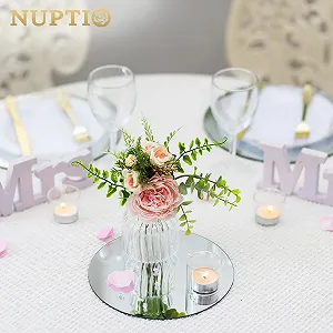 Зеркальная Подставка NUPTIO Круглое Стекло, 20 cm, 6 штук synthetic.ua - Фото 1