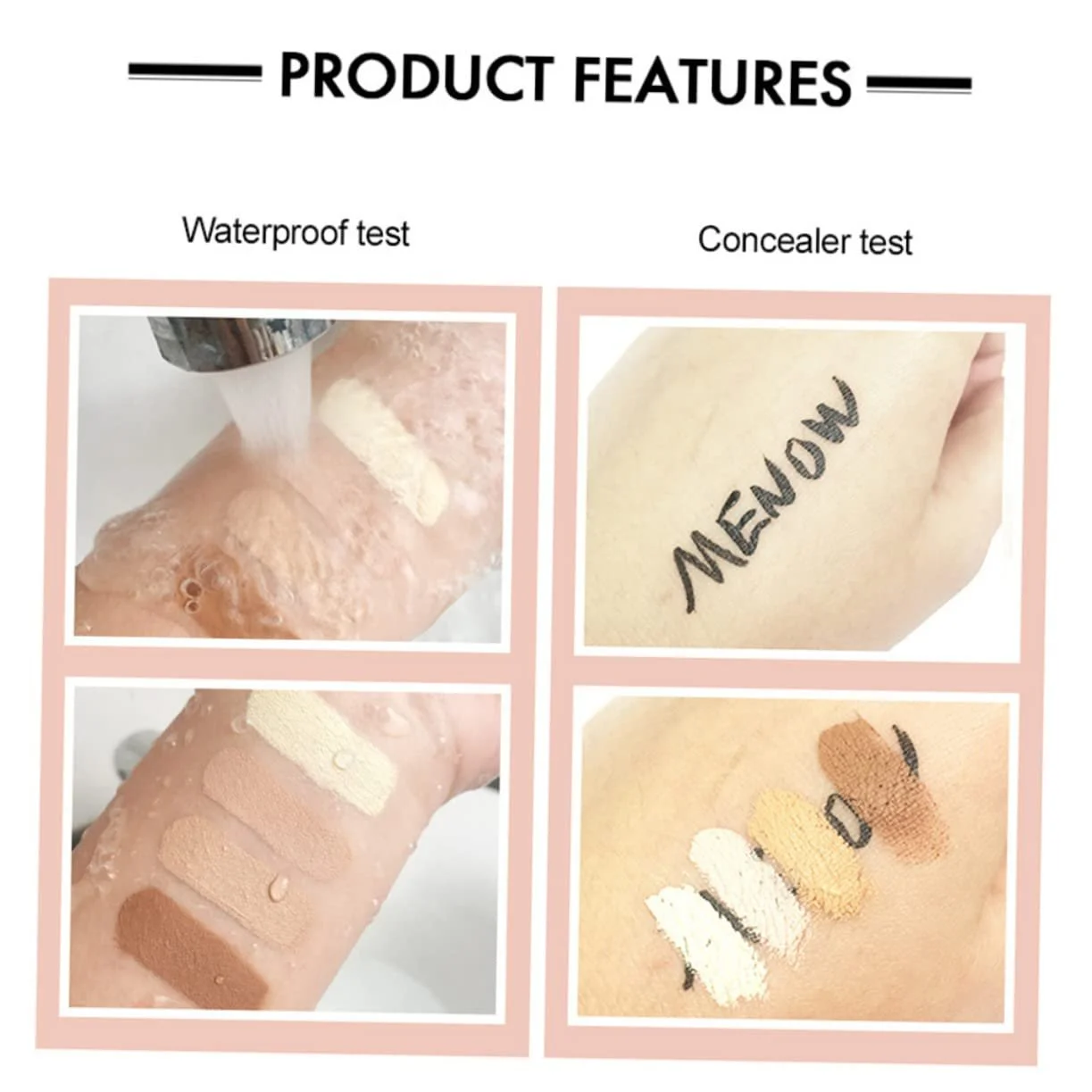 Крем-консилер Палетка FRCOLOR 4 Коригування для камуфляжу, фото №6