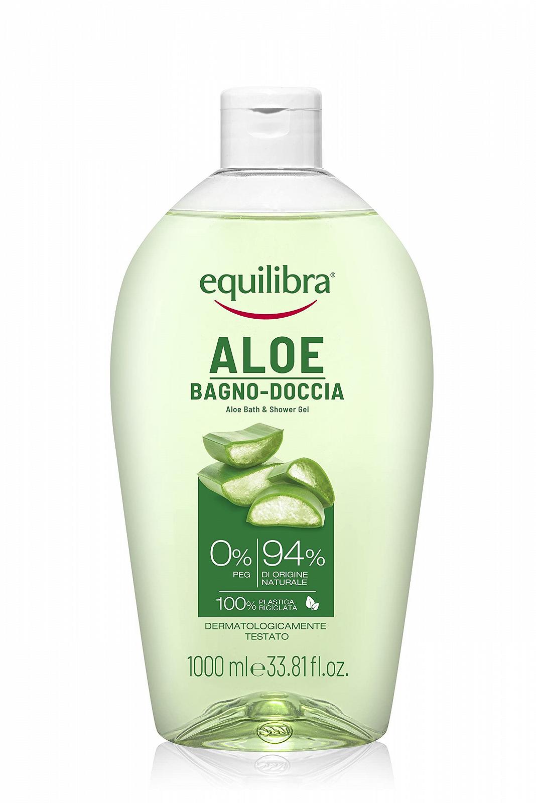 Гель для душу та ванни Equilibra Body Aloe зволожуючий та очищуючий 1000 мл, фото №1
