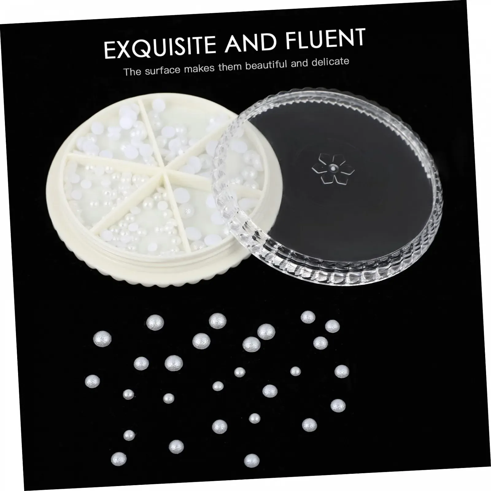 Украшения для ногтей Mikinona 2 коробки, ABS, белые, фото №3