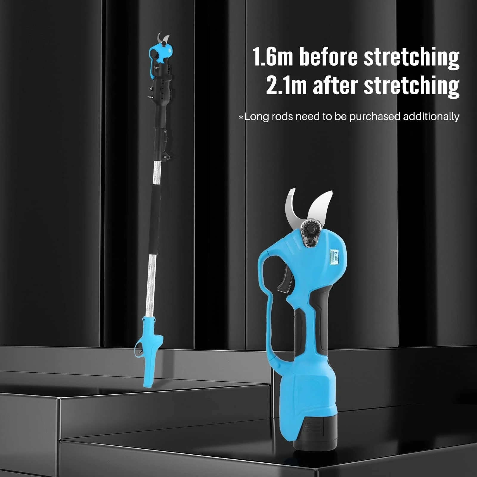 Акумуляторні ножиці SWANSOFT 30 мм, професійні електричні секатори з 2 батареями 2 Аг, фото №4