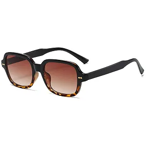 Солнцезащитные очки Прямоугольные овальные ретро JCTAIFOO Винтажные прямоугольные Желтые с градиентом - Фото 1