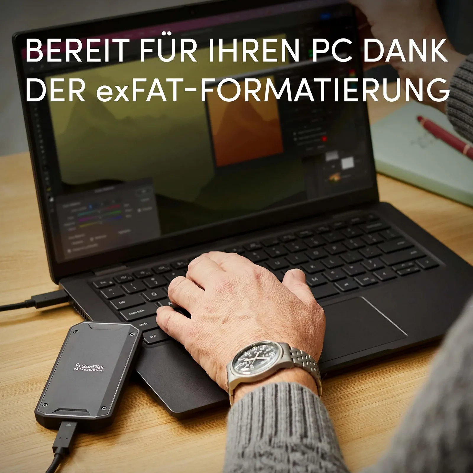 Mobile SSD SanDisk PROFESSIONAL PRO-G40 4TB NVMe Thunderbolt 3 USB-C 3000МБ/с IP68, фото №6 Mobile SSD SanDisk PROFESSIONAL PRO-G40 4TB NVMe Thunderbolt 3 USB-C 3000МБ/с IP68, фото №6