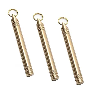 Коробка для таблеток латунна 3 шт., Водонепроникний тримач, для вулиці, подорожей, кемпінгу - Фото 1