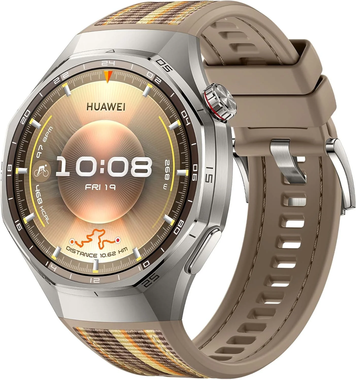 Смарт-часы Huawei Watch GT 6 Pro 46мм / NFC / GPS / Bluetooth 6.0 / Влагозащита 5 АТМ / До 21 дня работы / Быстрая зарядка / Прием звонка / HarmonyOS / Brown (Atum-B29W), фото №1