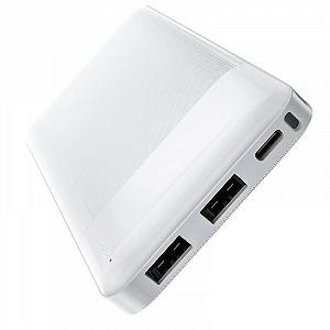 Повербанк Hoco J72 Easy travel 10000 mAh Out 2USB 5V/2A In Type-C micro-USB с LED индикатором Белый - Фото 1