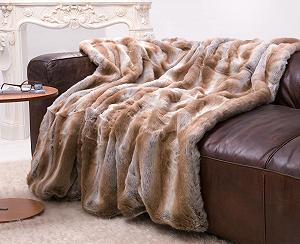 Покривало Штучне хутро Wohnen & Accessoires GmbH & Co. KG Fox Fawn Brown/Grey 260 x 300 см - Фото 1