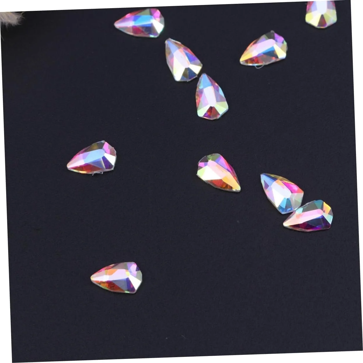 Стрази Housoutil, 10 шт., кристали блискучі, різнобарвні, фото №3