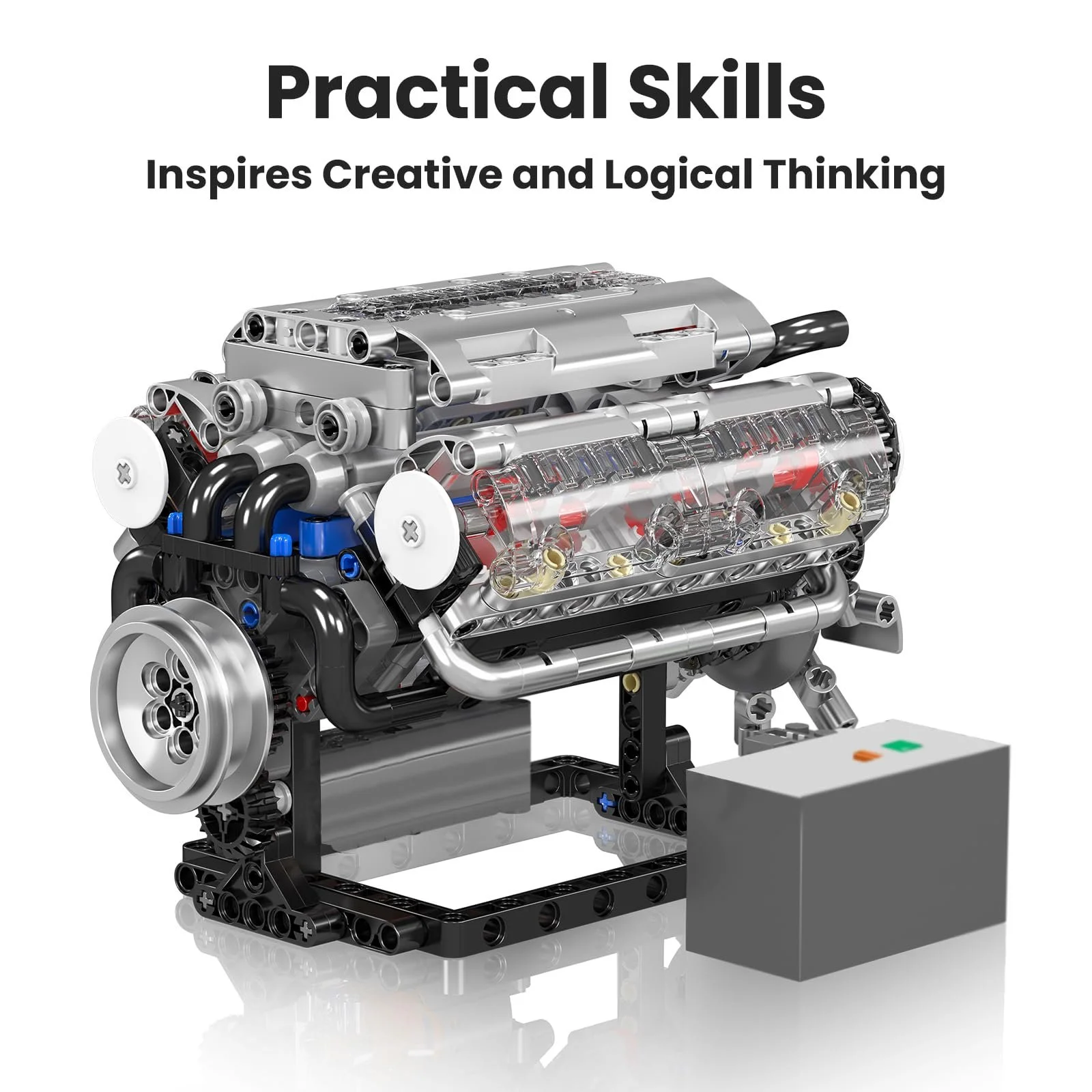 Конструктор V8 Двигатель Mould King Technik 10088, 535 деталей, фото №3 Конструктор V8 Двигатель Mould King Technik 10088, 535 деталей, фото №3